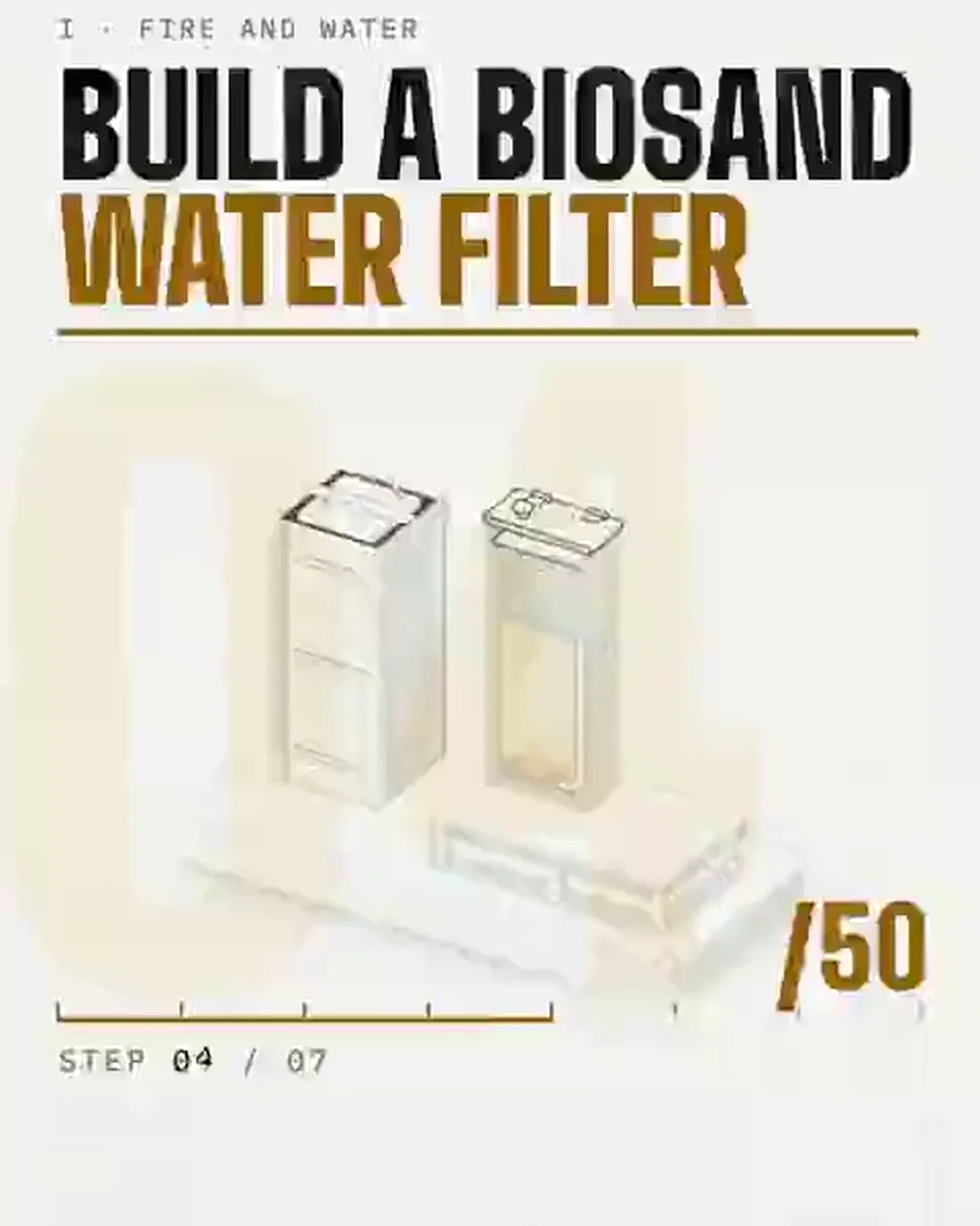 Biosand water filter, build and run