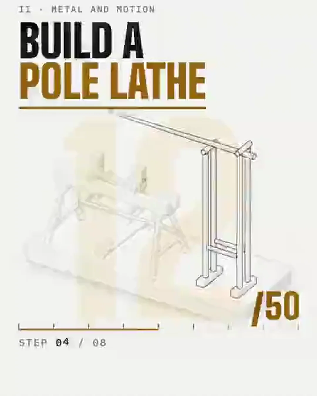 Pole lathe, build and run