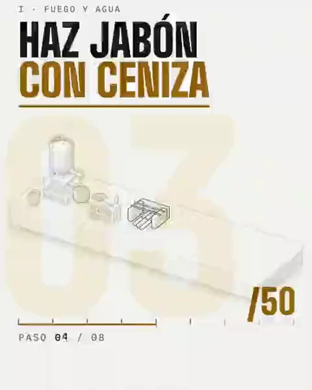Caldero de jabón de ceniza, montaje y funcionamiento