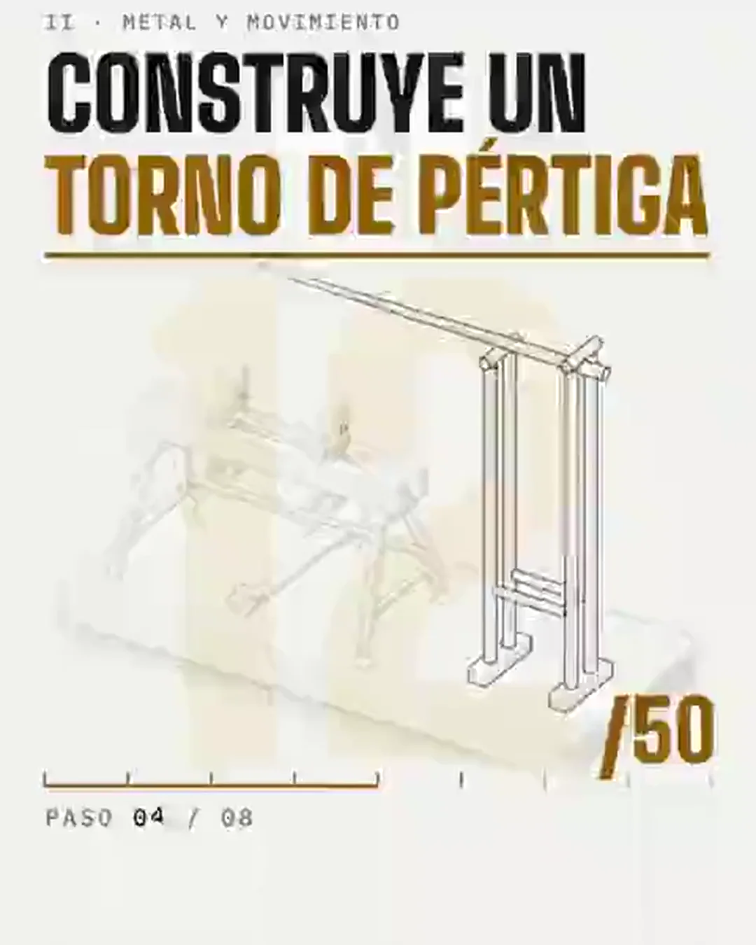 Torno de pértiga, montaje y funcionamiento