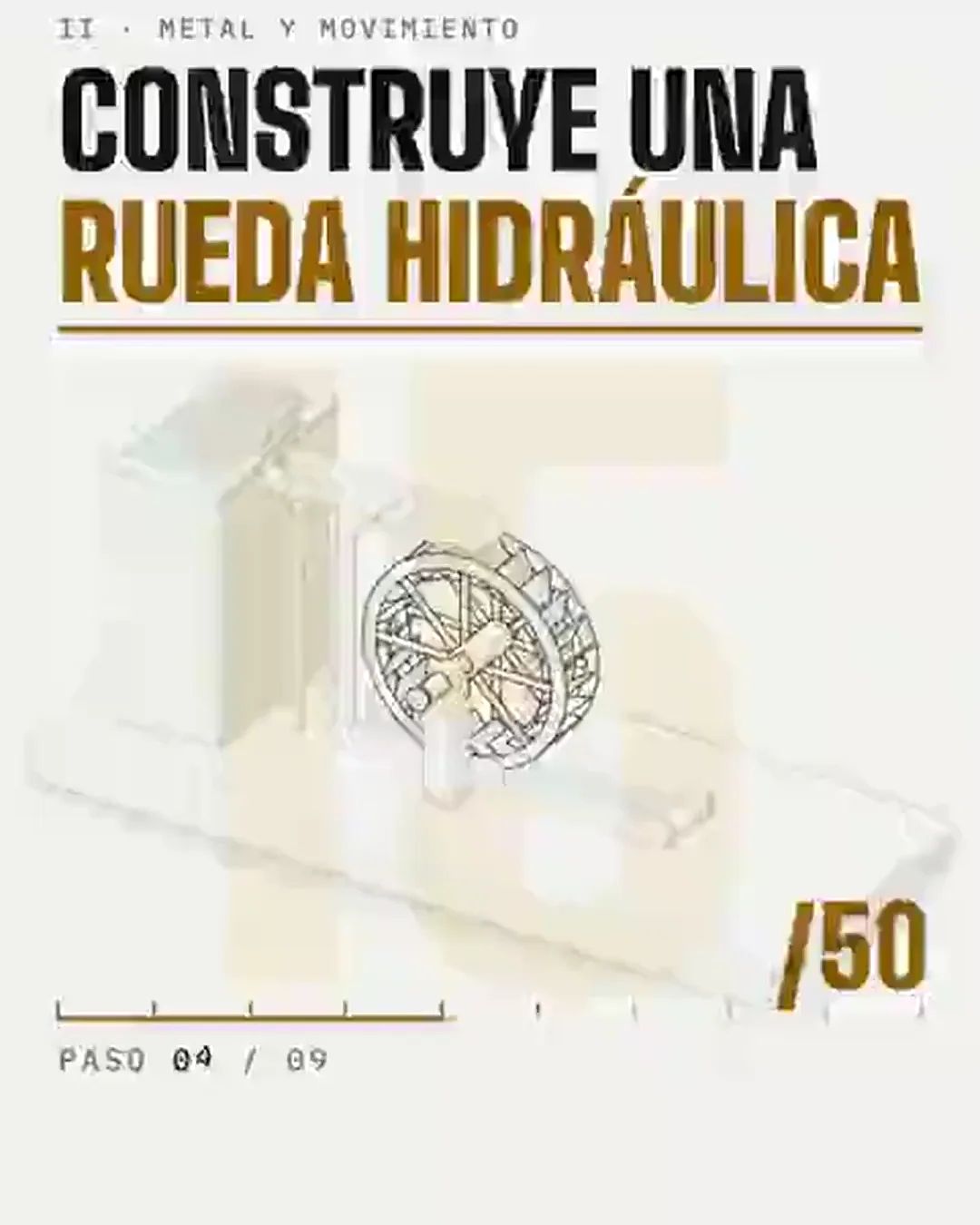 Rueda hidráulica, montaje y funcionamiento
