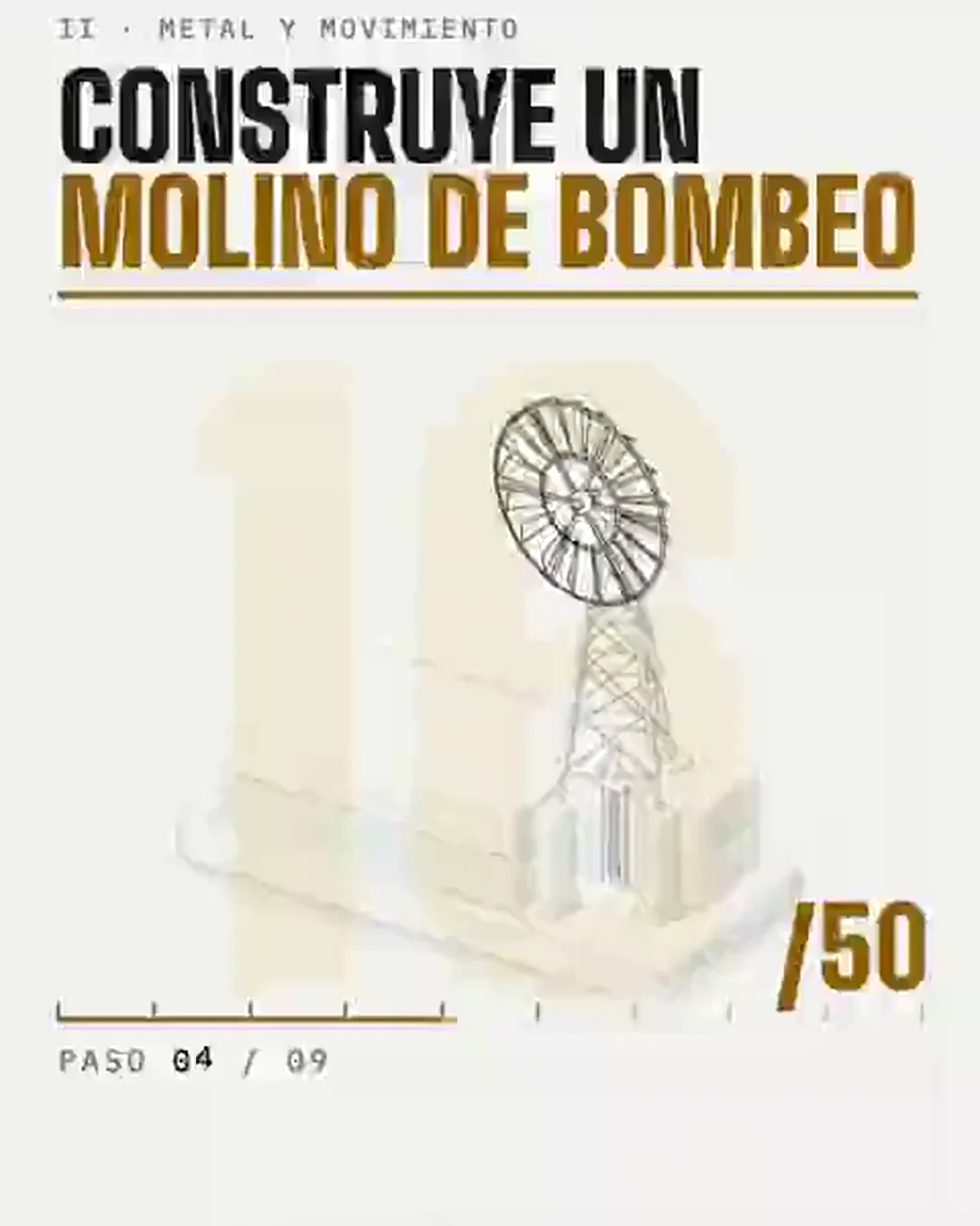 Molino de viento para bombear, montaje y funcionamiento