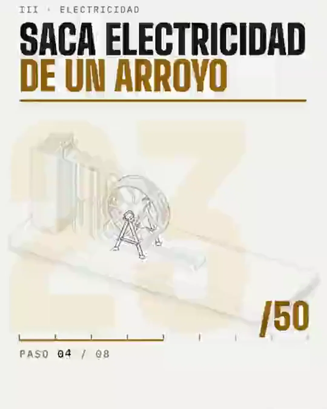 Generador de arroyo, montaje y funcionamiento
