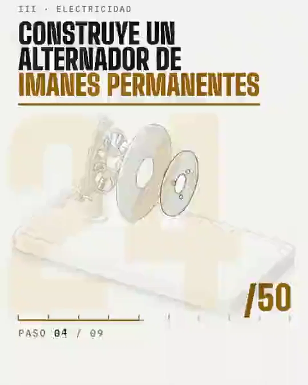Alternador de imanes permanentes, montaje y funcionamiento