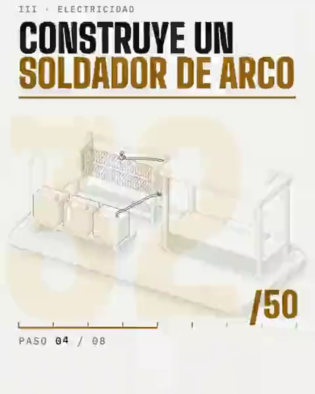 Soldador de arco, montaje y funcionamiento