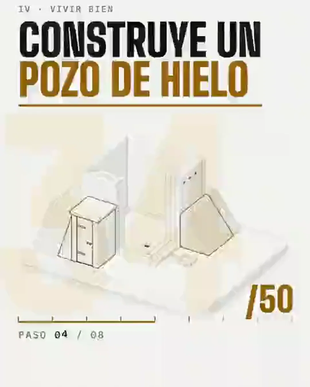 Pozo de hielo, montaje y funcionamiento