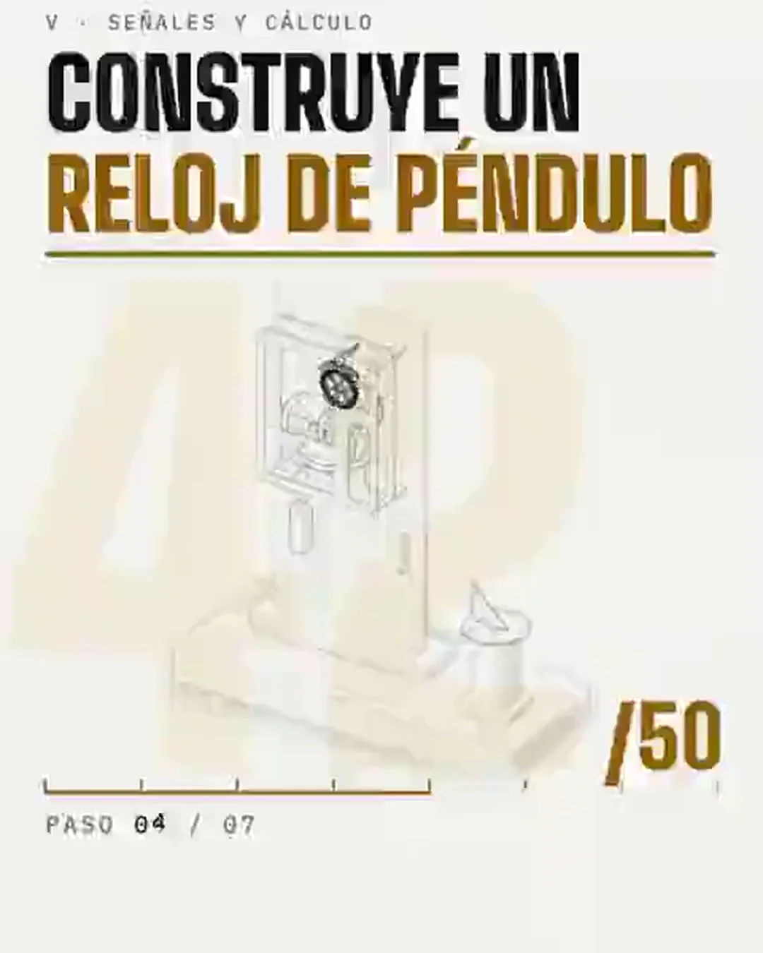 Reloj de péndulo, montaje y funcionamiento